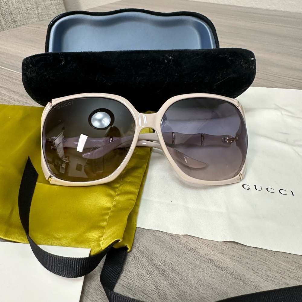 Gucci Women's Sunglasses - Bamboo Cream and Brown